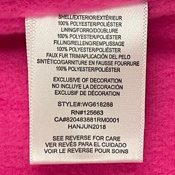 Wippette Kids NWT 18M Puffer Winter Coat Fleece Hood Pink Blue Baby With Tags - Picture 10 of 15